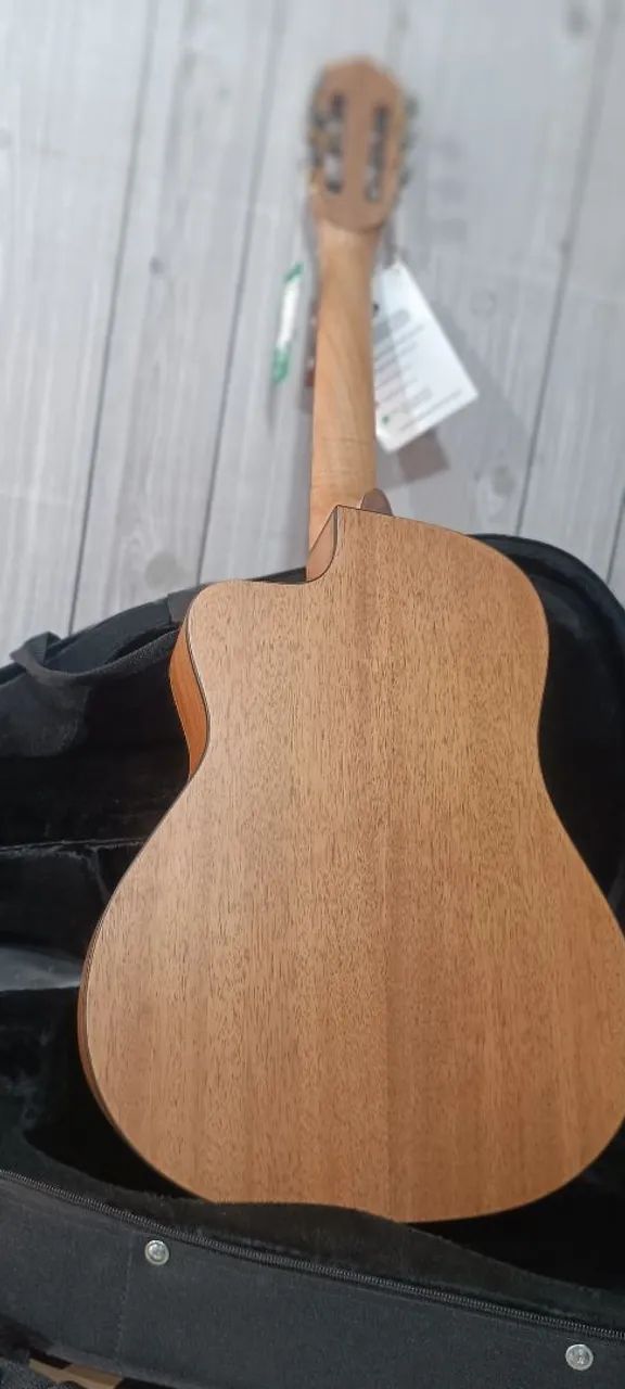 Violão Nylon Eletroacústico Clássico Cutaway Anatômico Natural Fosco Marquês - VN-181NSEQ  - Foto 5