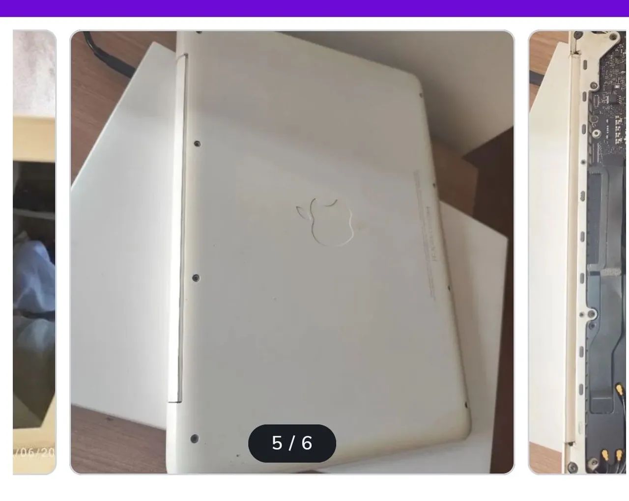 Tampa de MacBook branco 2010