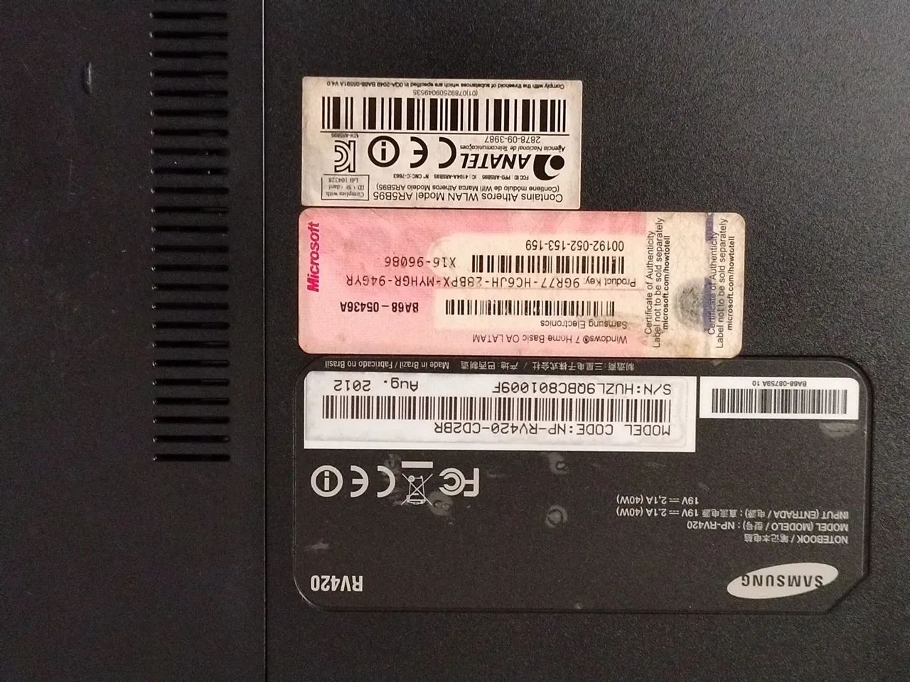 Carcaça inferior Samsung RV420. - Foto 5