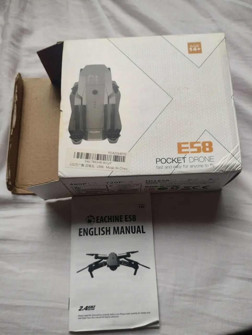 Drone E58 pocket com controle remoto  - Foto 2