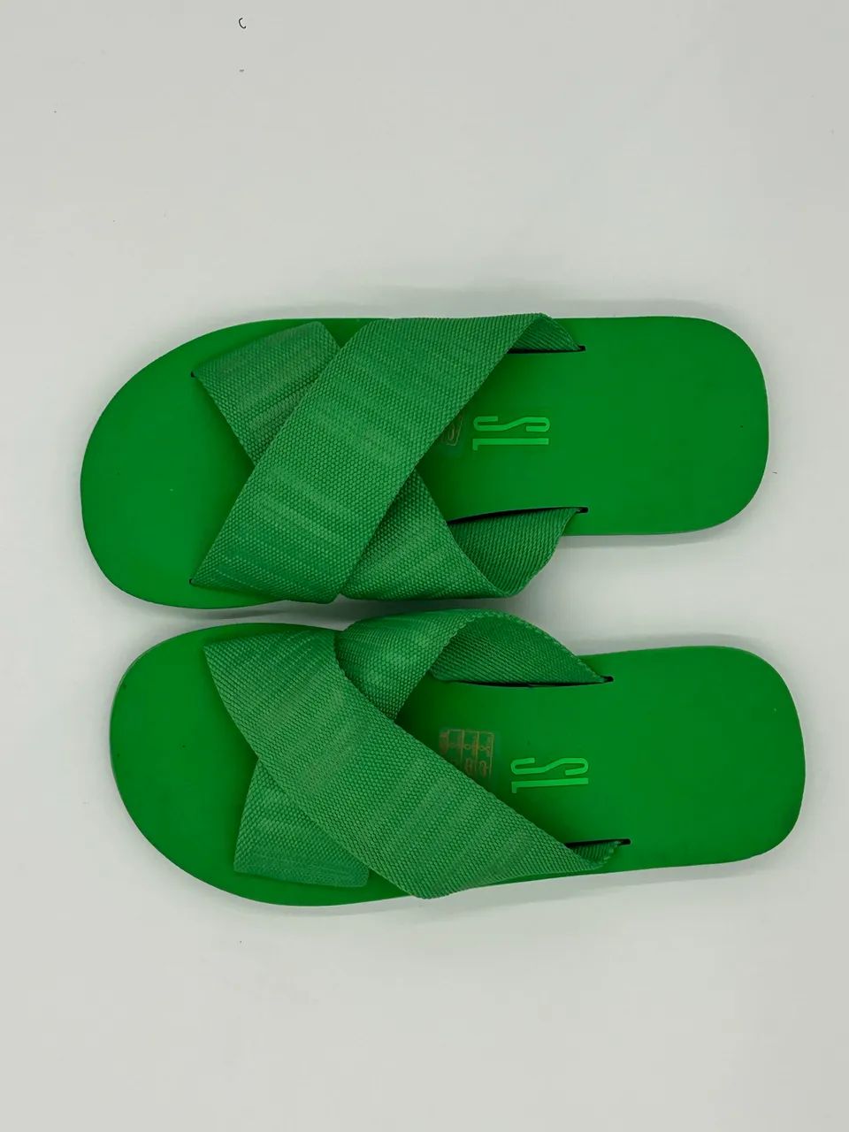 Rasteirinha Faixa Transpassada Gorgurão Verde Santa Lolla N37 - Foto 2