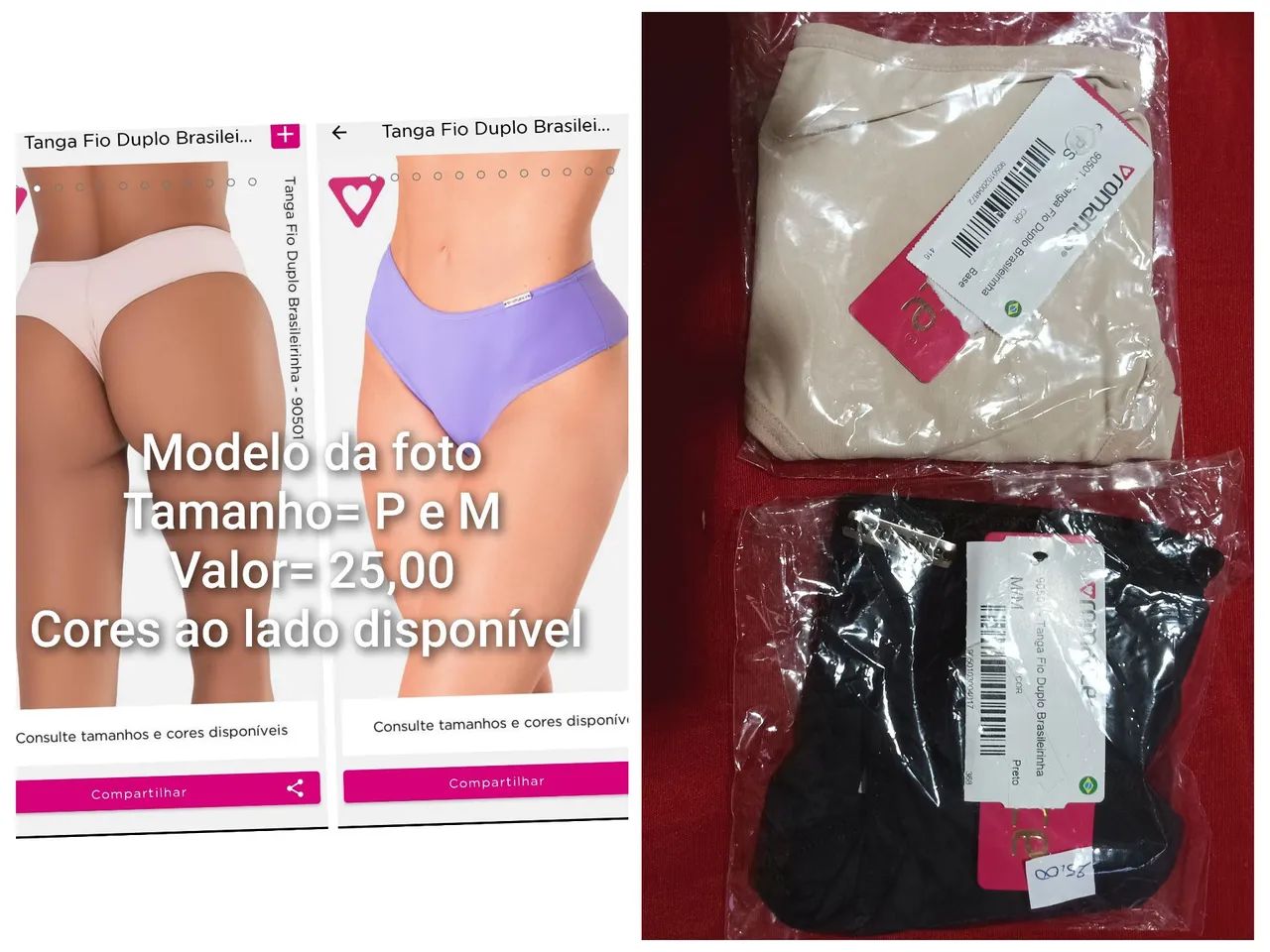 Tangas Secret - Tamanho G - Bege Clarinho - Foto 4