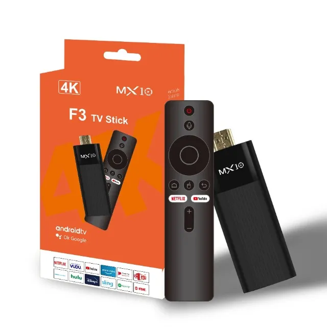 Tv Stick F3 MX10 4K Android 13 Wifi 5G Bluetooth 5.0