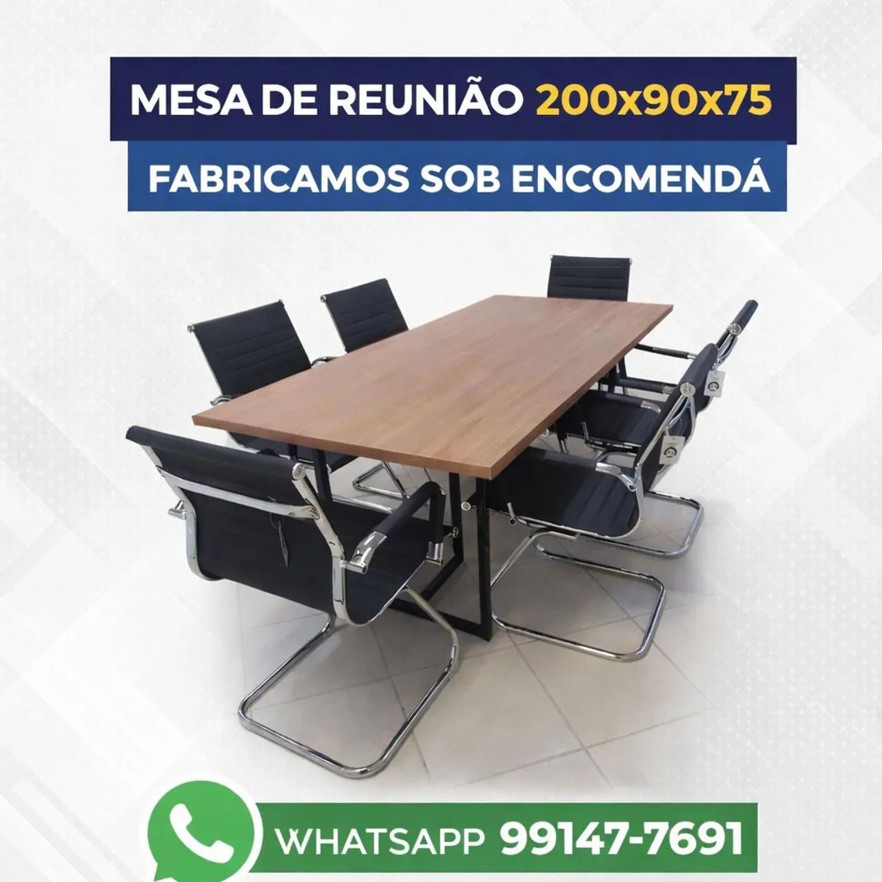Mesa de reunião industrial 