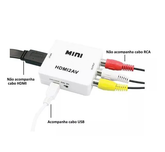 Mini Conversor HDMI para RCA 64520762828419124