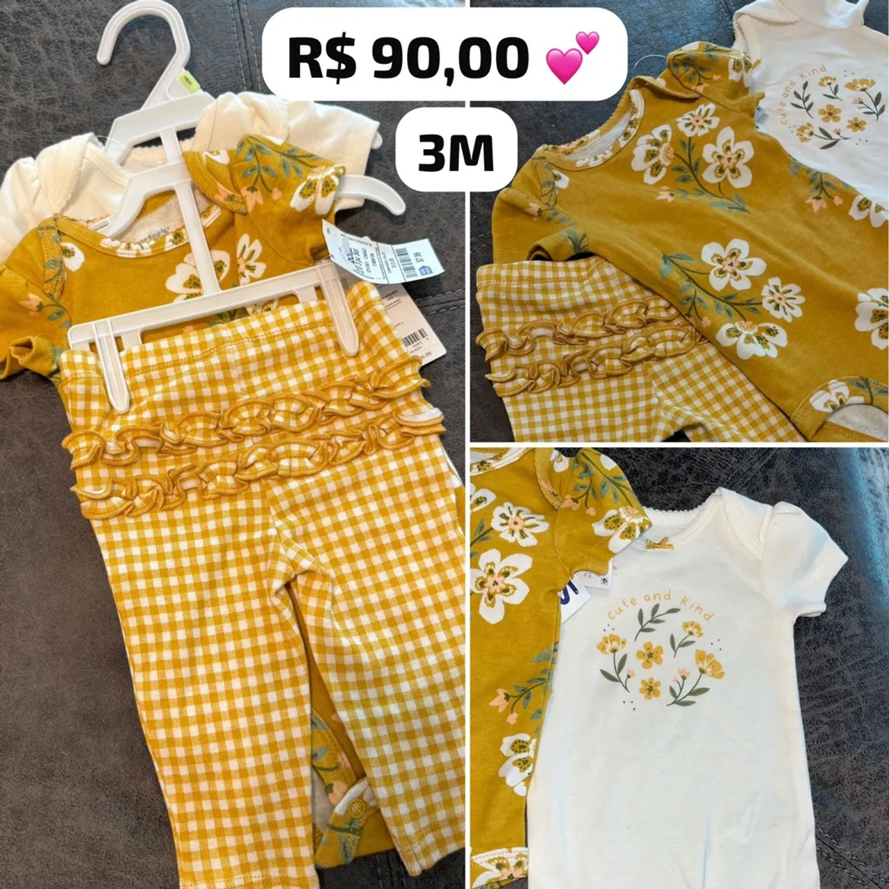 Conjunto Carter's Floral 3M