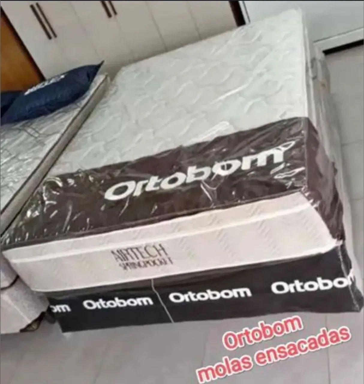 Cama box casal molas ensacadas airtech 