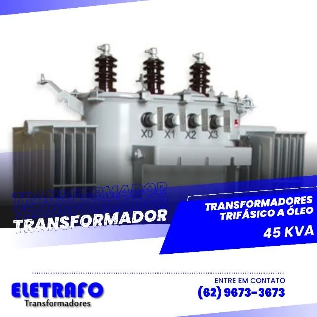 Transformador Trifásico a Óleo - 45 kVA - Desempenho com Versatilidade