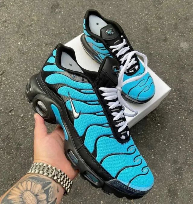 Tênis Nike Air Max TN Plus Importado Azul/Preto  - Foto 3