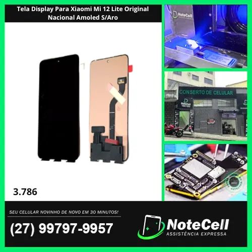 Tela Display Para Xiaomi Mi 12 Lite Original Nacional Amoled S/Aro- Instalação em 30m!