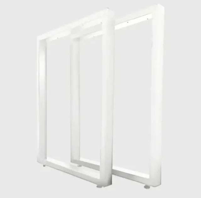 Pé de mesa estilo industrial reforçado 75x50 branco