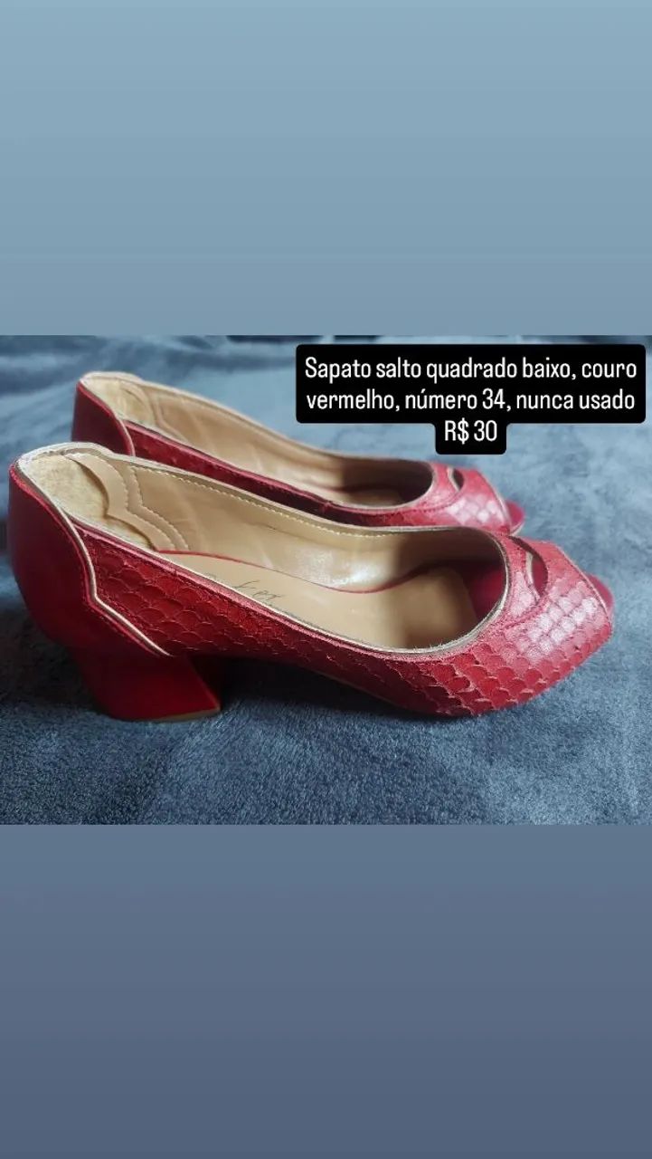 Sapatilhas e sapatos, todos em couro legítimo, nº 34 - Foto 4