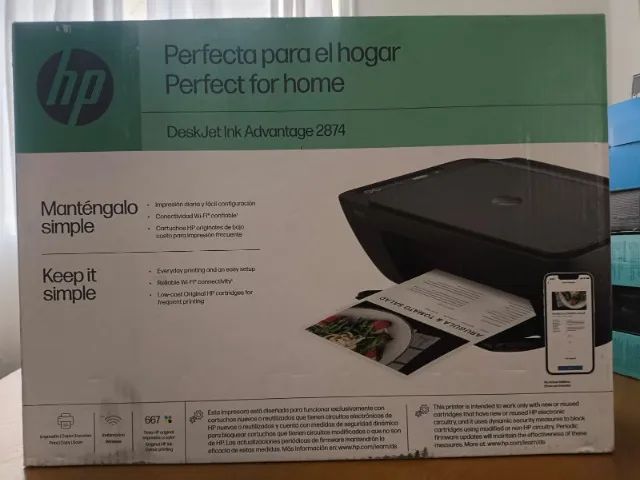 Impressora Scanner Multifuncional Hp Deskjet Ink 2874 Bivolt - Foto 2
