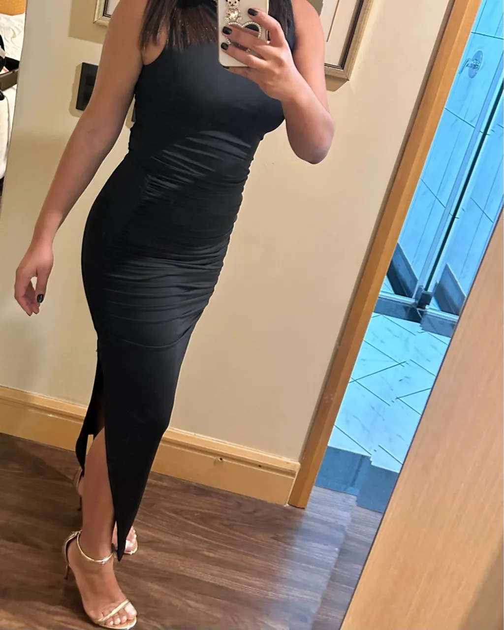 Vestido longo preto