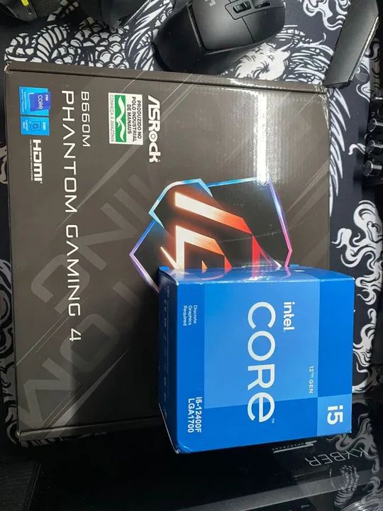 Processador 15 12400F+Placa mãe Phantom gaming 4