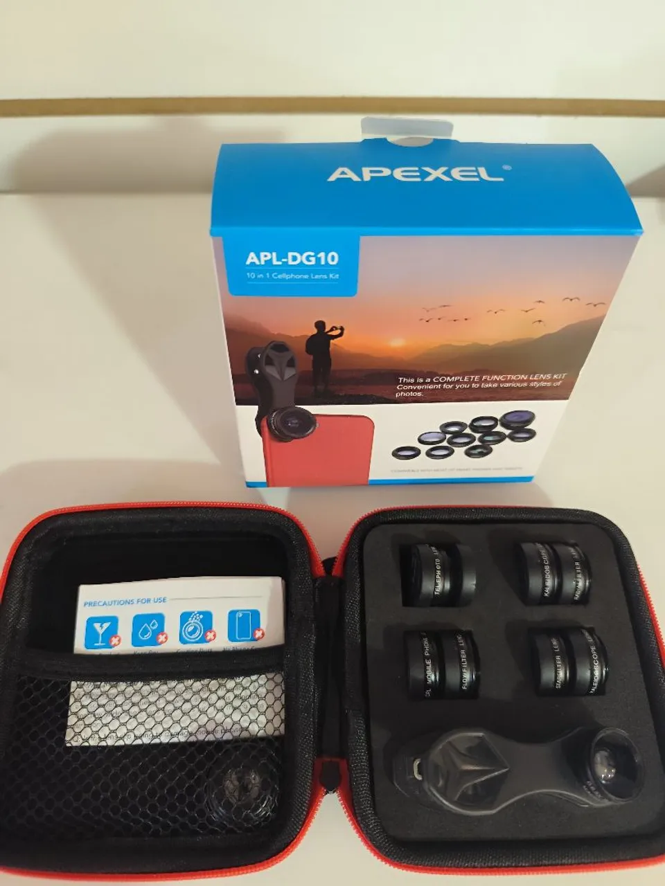 Kit de Lentes para Celular 10 em 1 Apexel APL-DG10