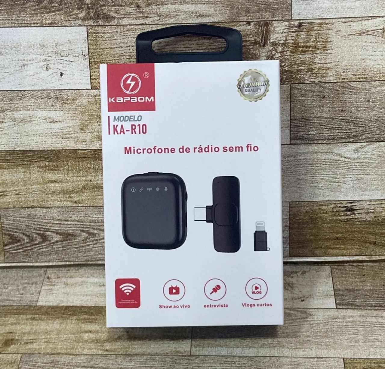 Microfone de lapela da KAPBOM  