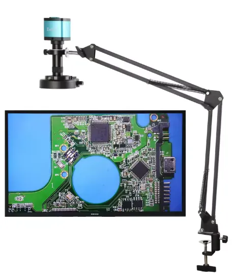 Microscópio Industrial Digital 48MP com Zoom 1-130x | Câmera 4K/1080P HDMI USB com Control