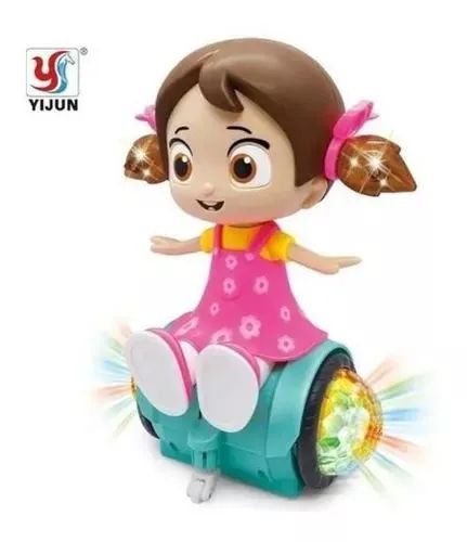 Boneca Divertida com Carrinho de Luz e Som