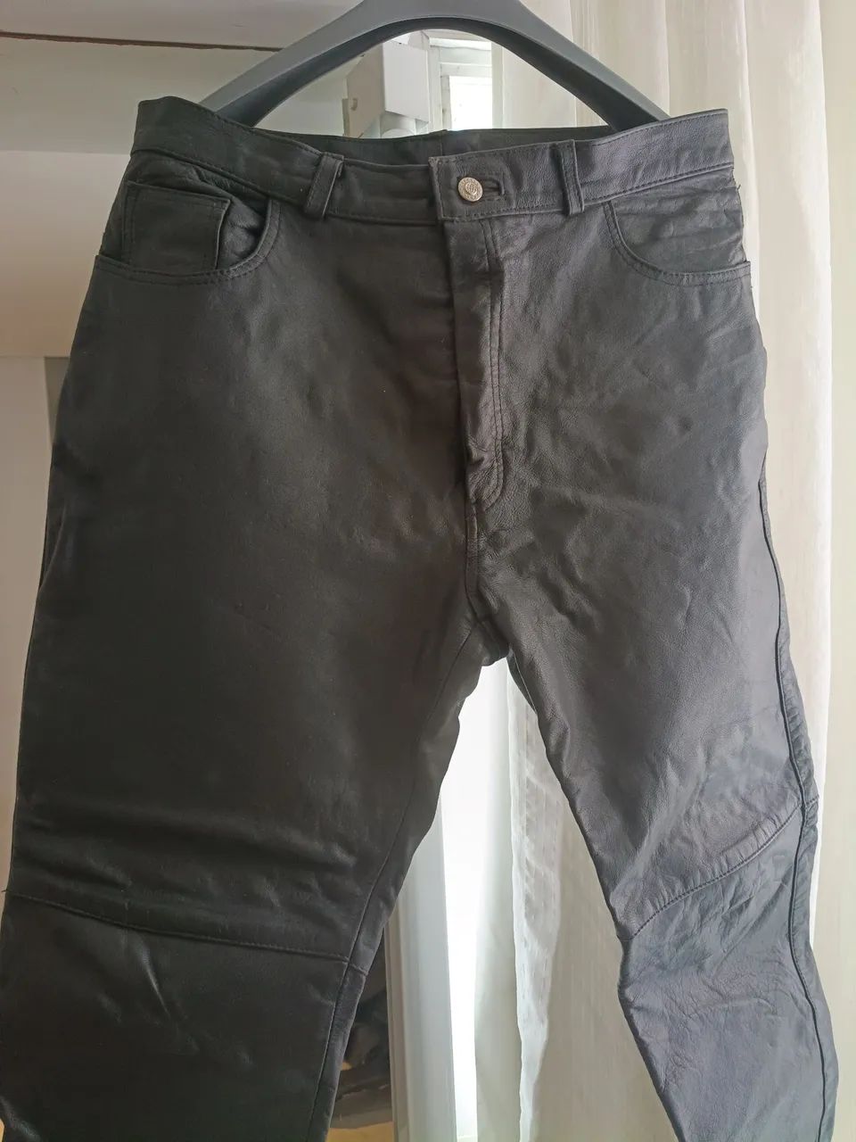 Jaqueta e calça de couro legítimo motociclista  - Foto 5