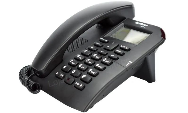 Telefone com Fio TC60 ID Preto Intelbras - Excelente como Novo