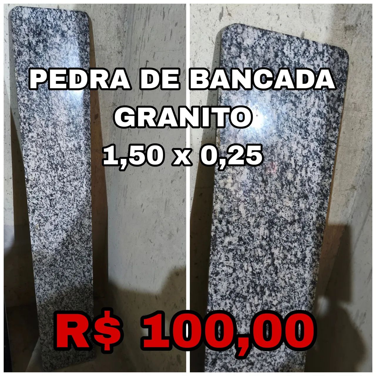 Pedra de Bancada Granito 1,50 x 0,25