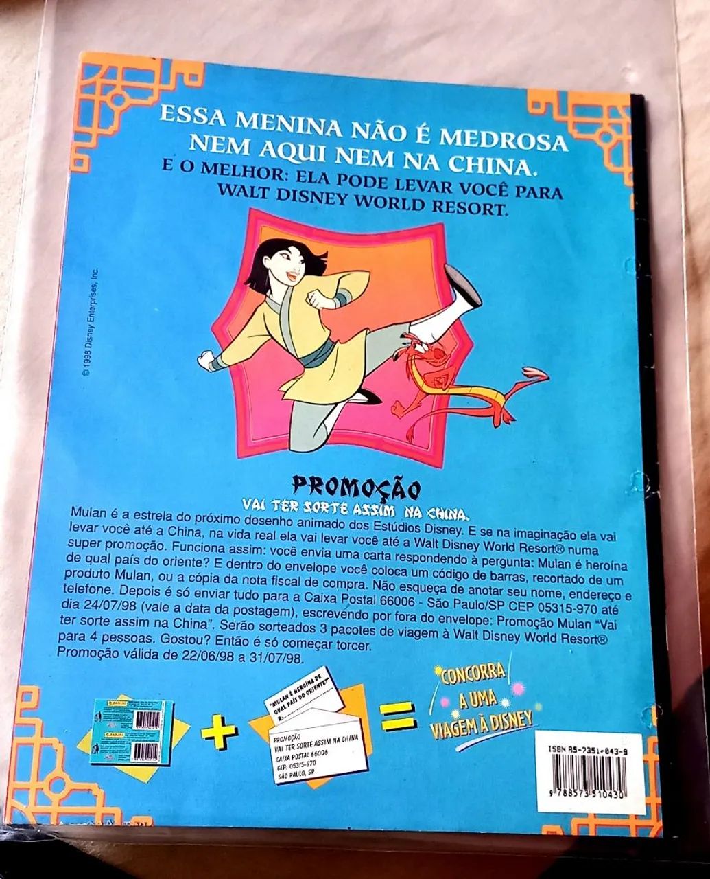 Coleção Completa Para Colar Mulan Panini 1998 - Foto 2