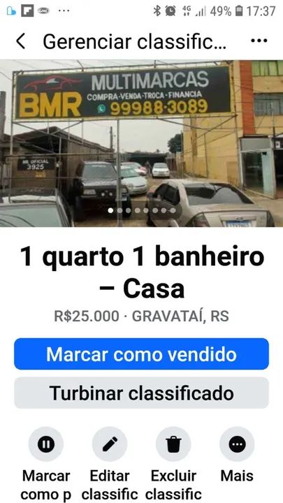 Vendo Ponto LOJA CARRO EM GRAVATAI