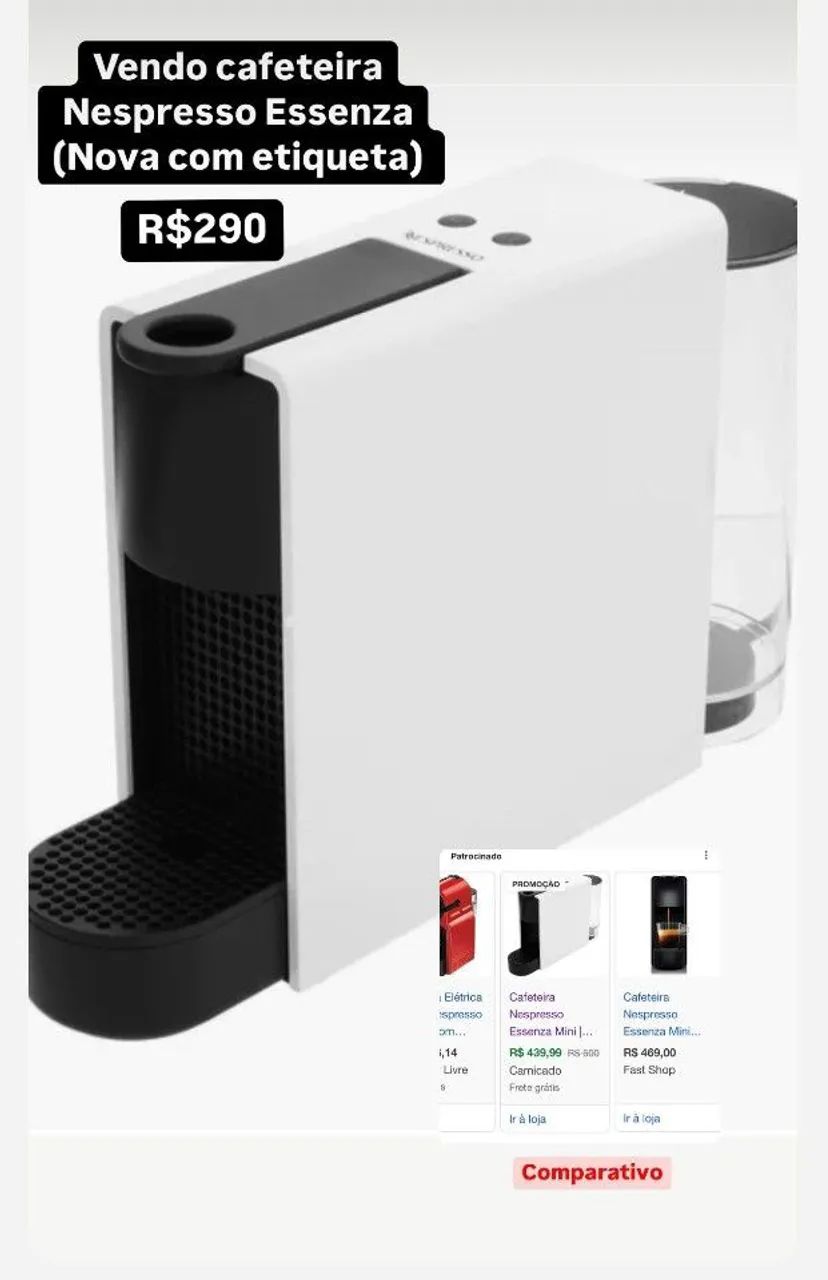 Cafeteira Nespresso Essenza Mini - Nova - R$290