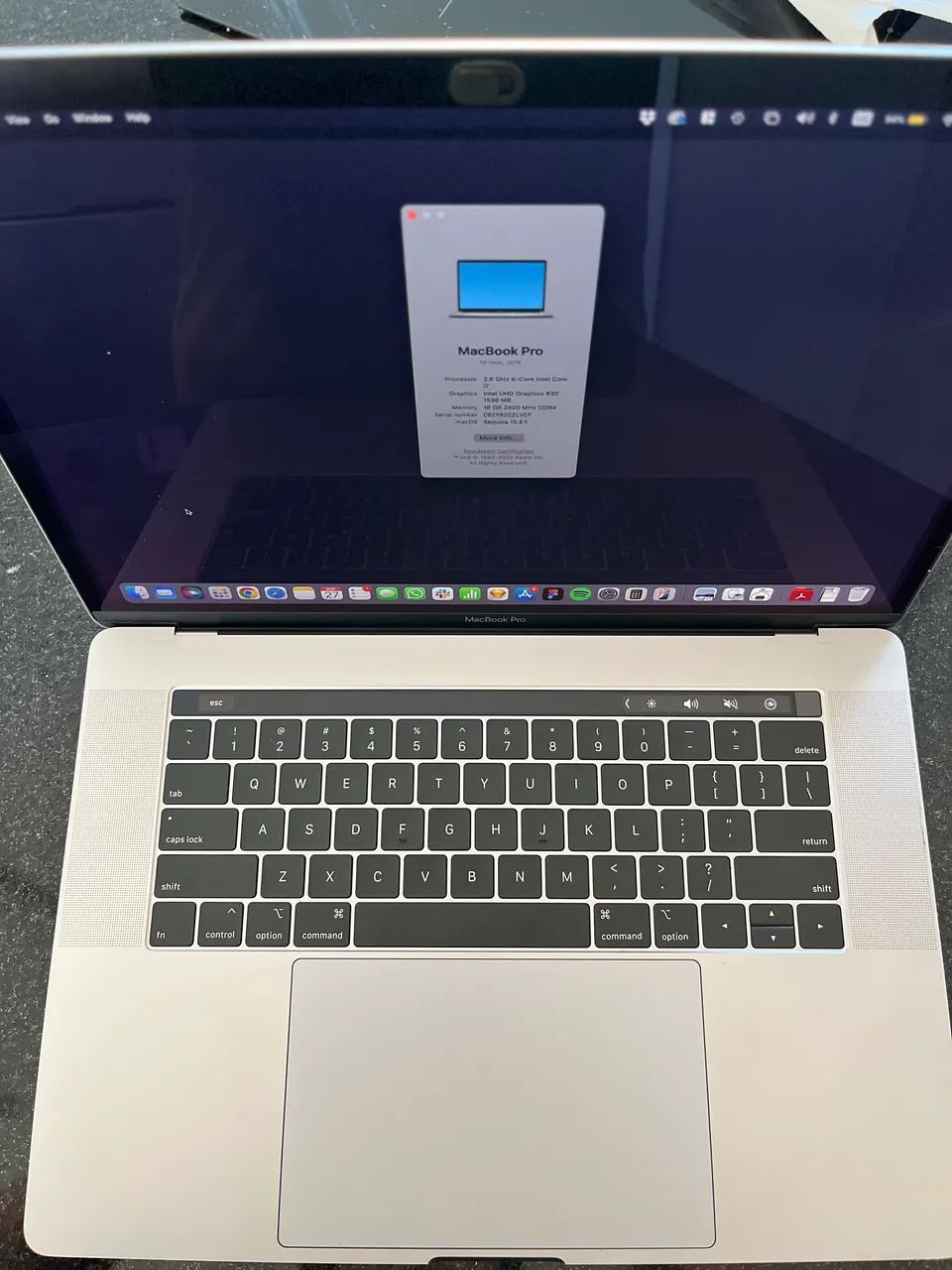 MacBook Pro 15-inch 2019, 256 GB, 16GB Ram, Excelente Estado