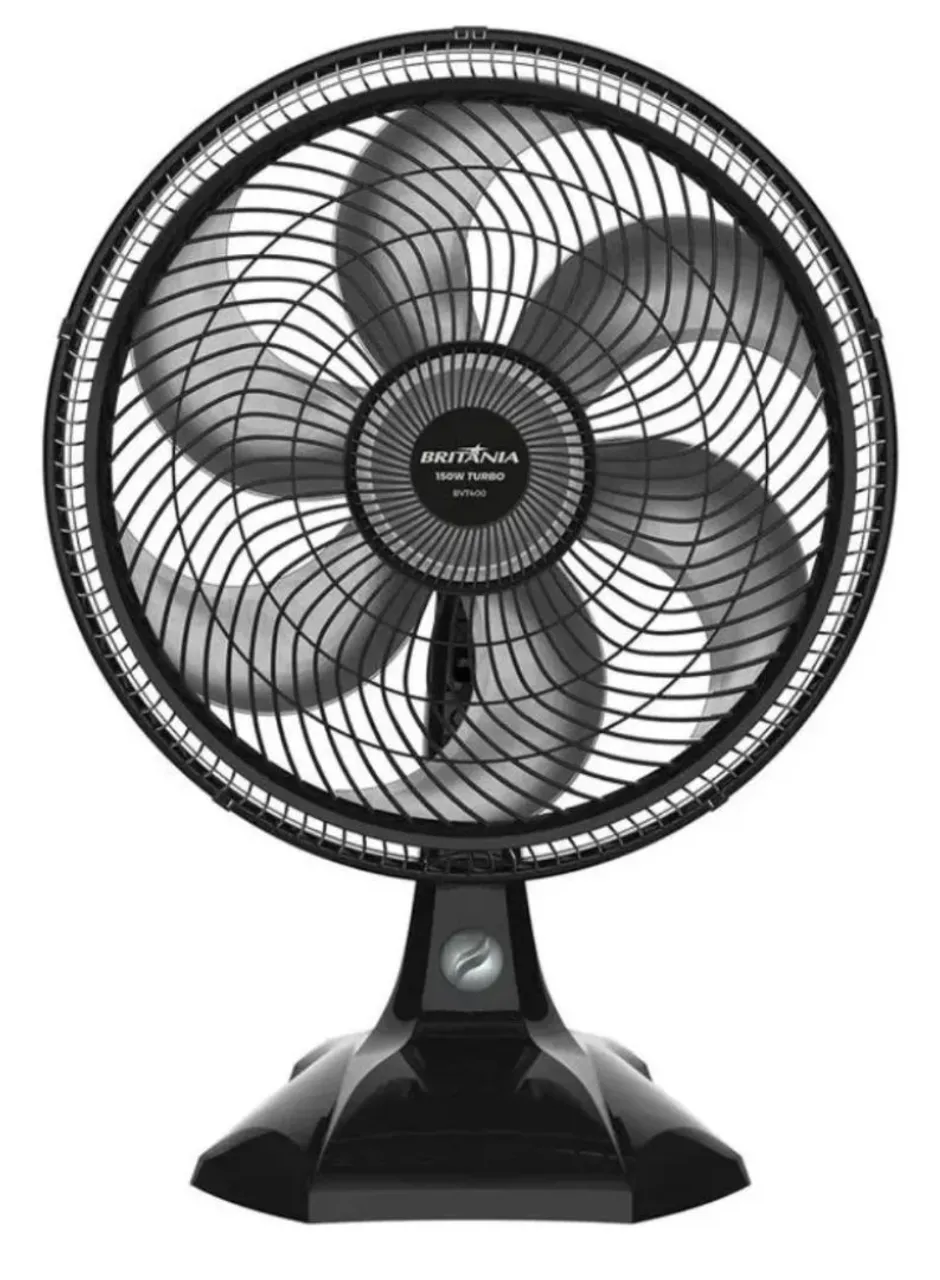 Ventilador de Mesa Britânia 150W Turbo - Silencioso e Potente