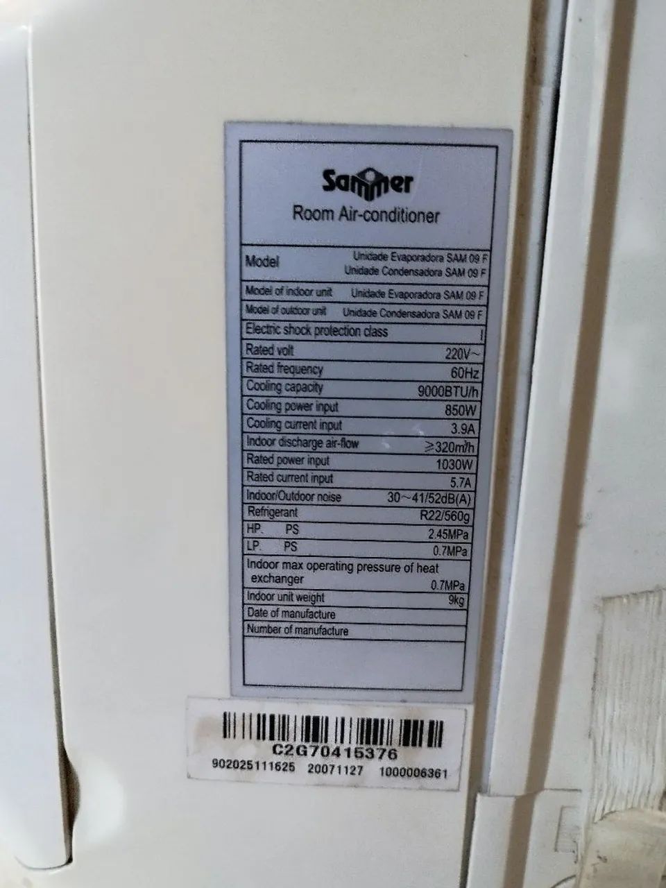 Vendo ar condicionado 