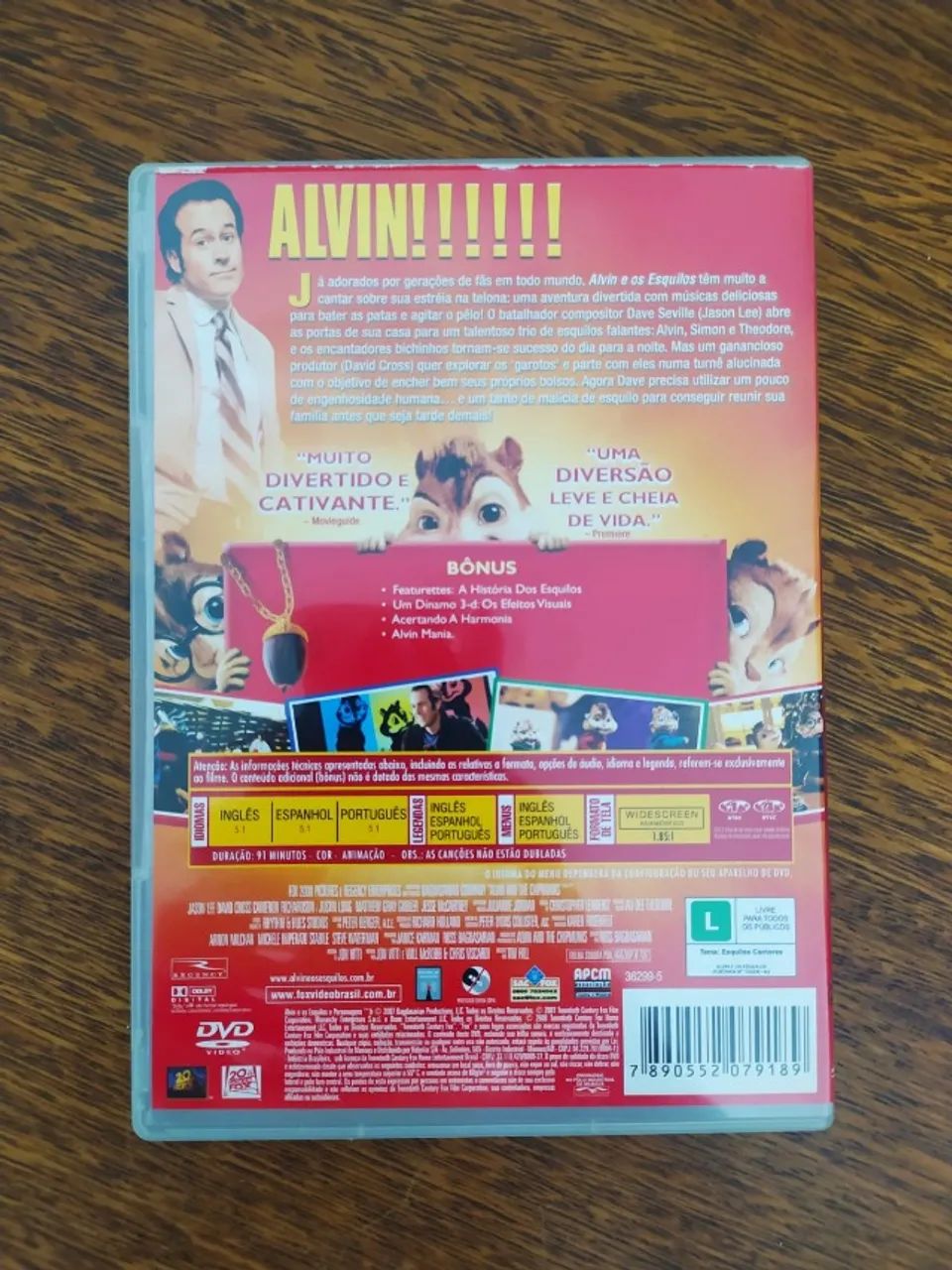 Alvin E Os Esquilos - Dvd - Foto 2