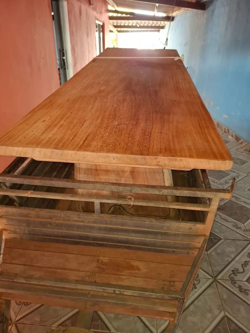 Mesa de 3 metros 3.000 Angelim pedra 
