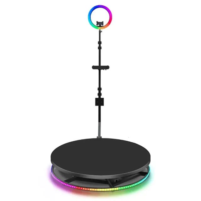 Plataforma PhotoBooth 360 Vídeo Spinner 100cm com Ring Light RGB e Case de transporte - Foto 3