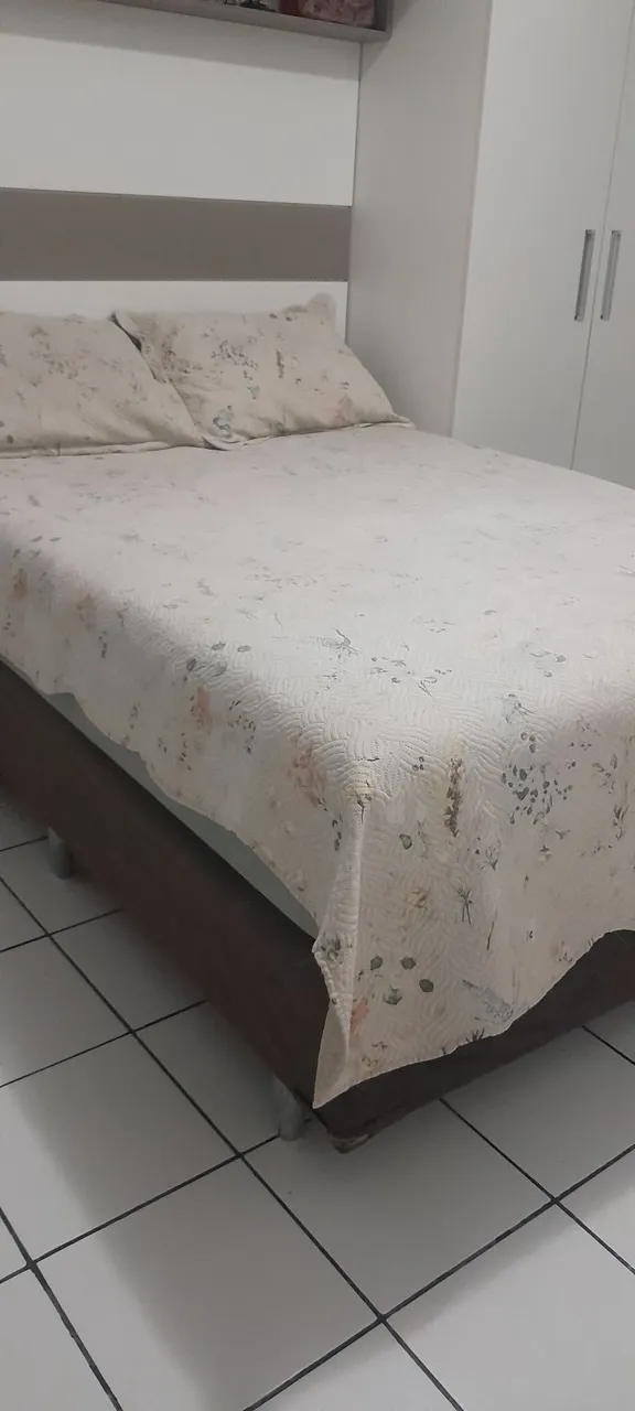 Cama Box Casal com Colchão no plástico