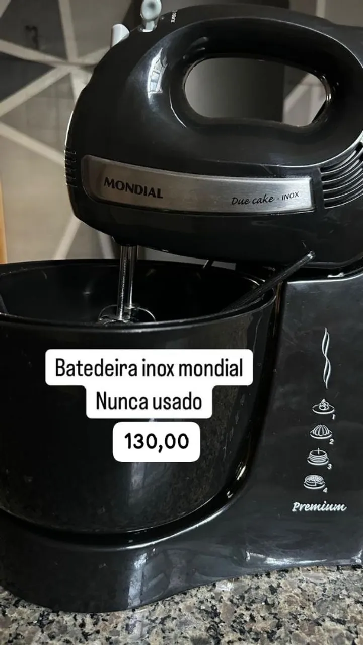 Batedeira Inox Mondial Due Cake, Cooktop, prancha cabelo
