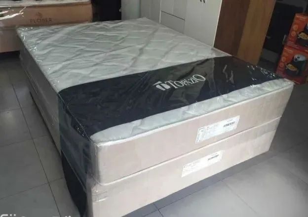 Colchão de Molas e base box Casal Promoção 
