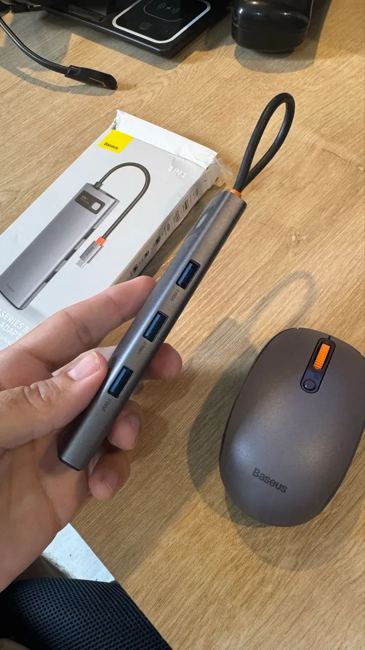 Baseus 8 in 1 Kit HUB + Baseus Mouse64297163480707121