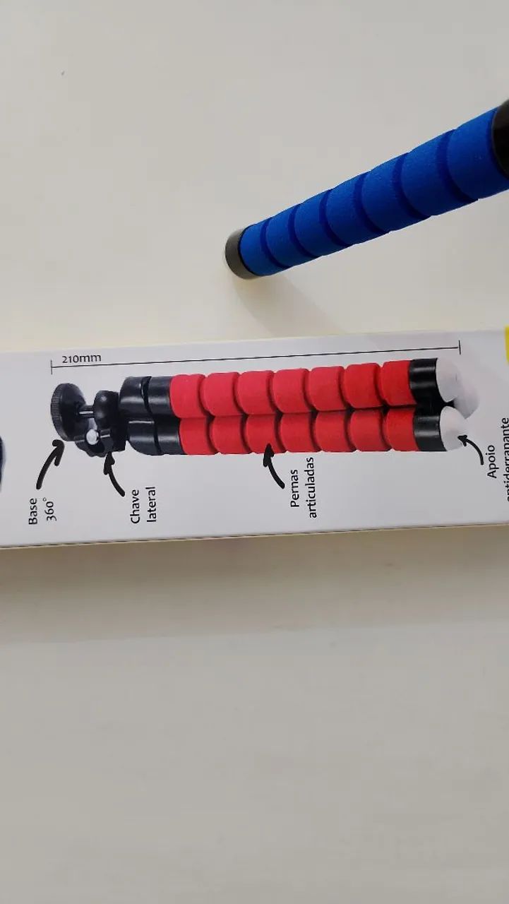 Tripé 20cm flexível para celular ou câmera  - Foto 4