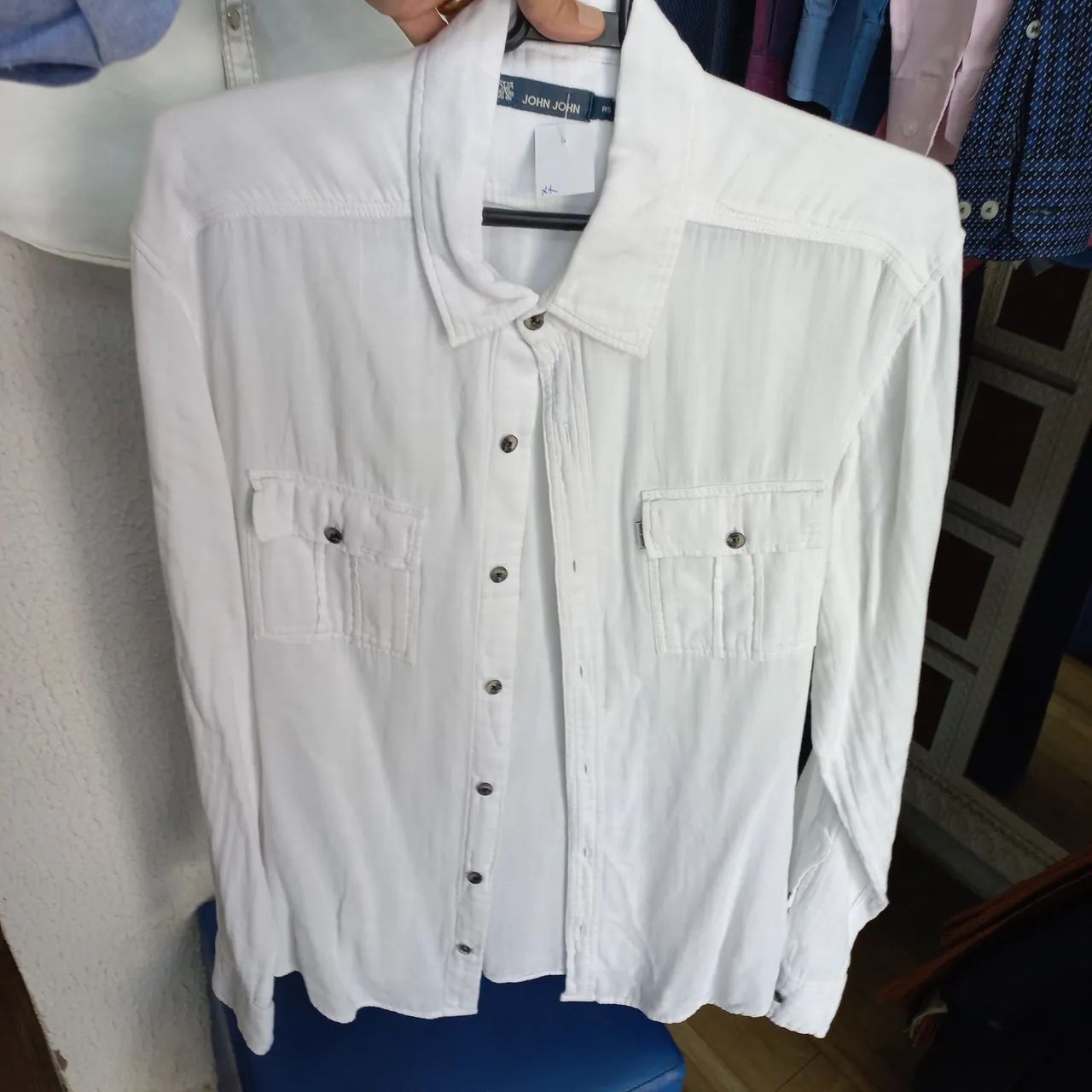 Camisa John John Branca - Tamanho M