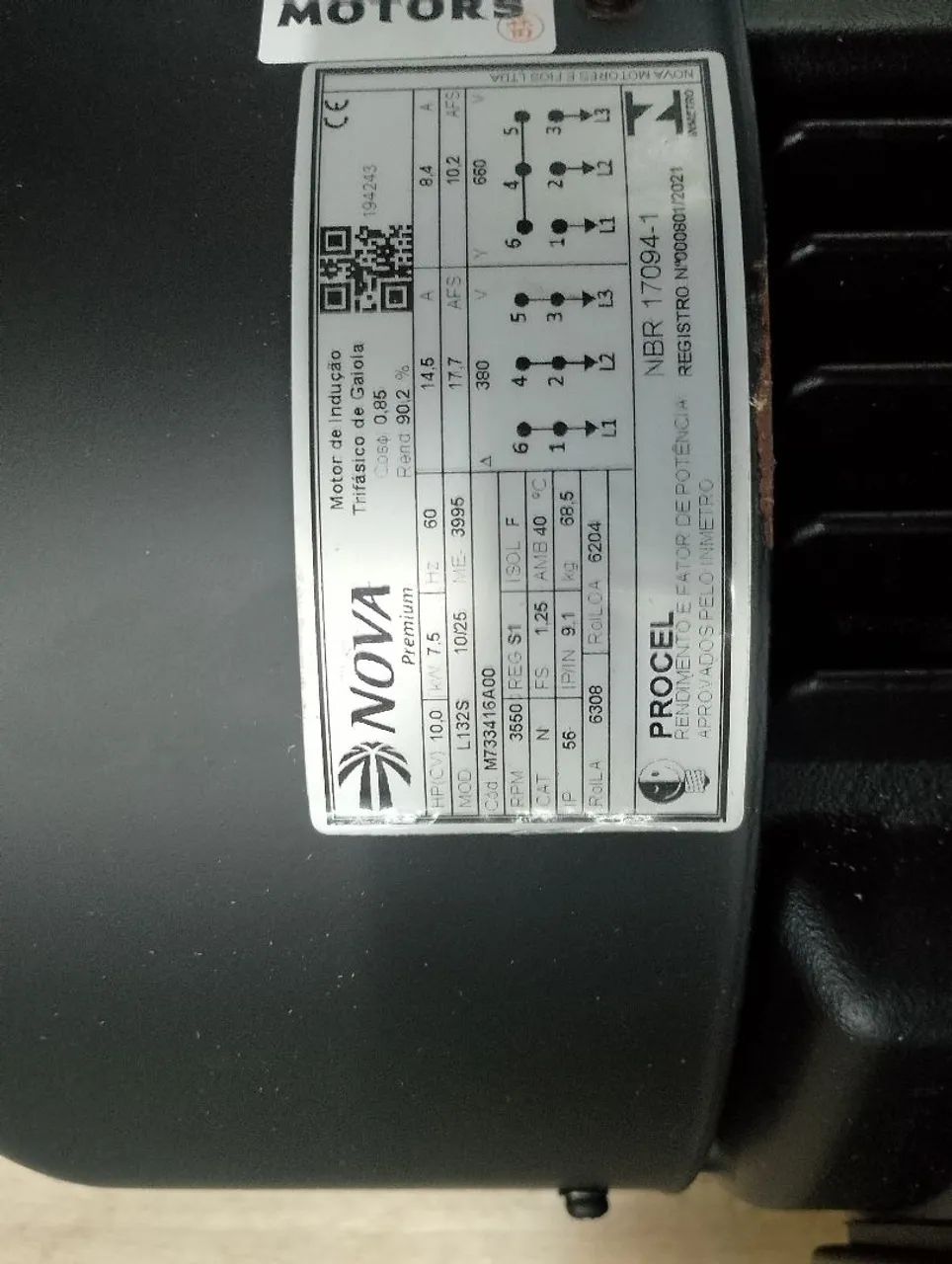Motor trifásico 10 Hp novo - Foto 4