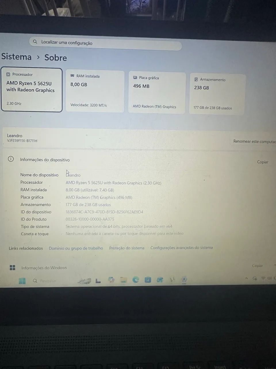 Notebook Vaio Fe15 AMD pouco tempo de uso  - Foto 3