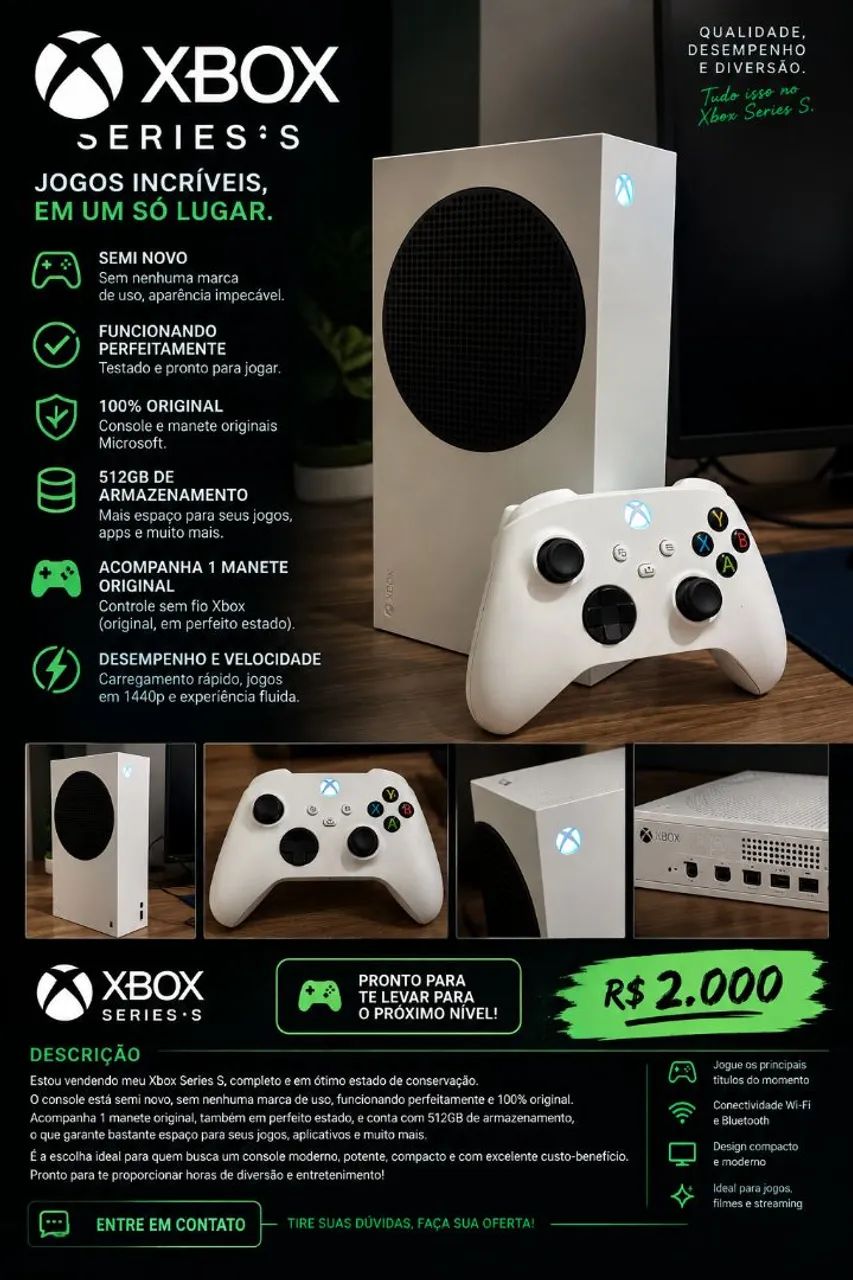 Xbox Séries S 512gb