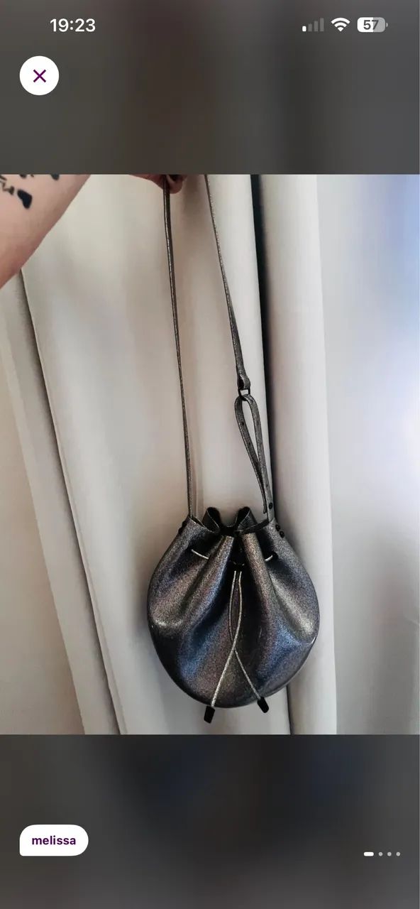 Bolsa Melissa Sac Bag Prata 