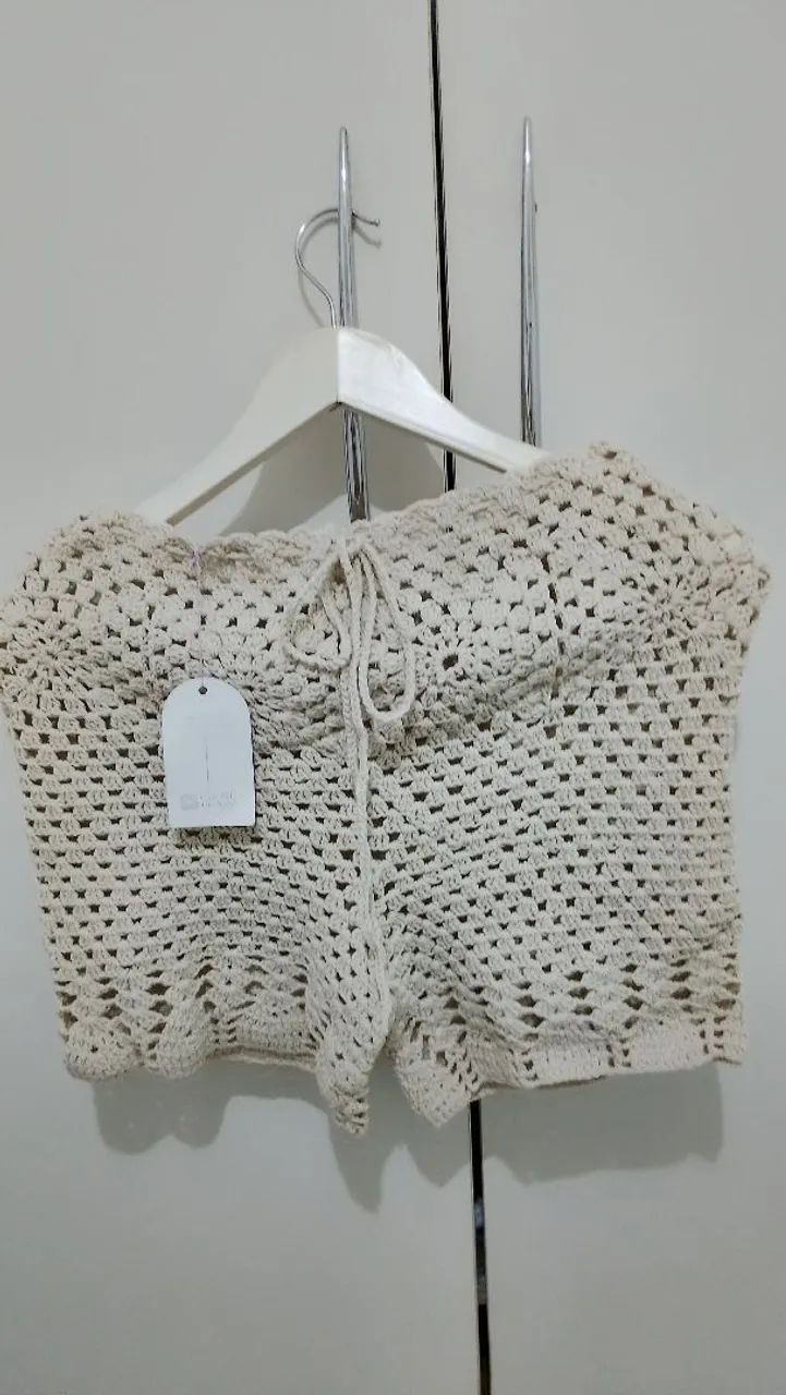 Short crochê linda de algodão  - Foto 3