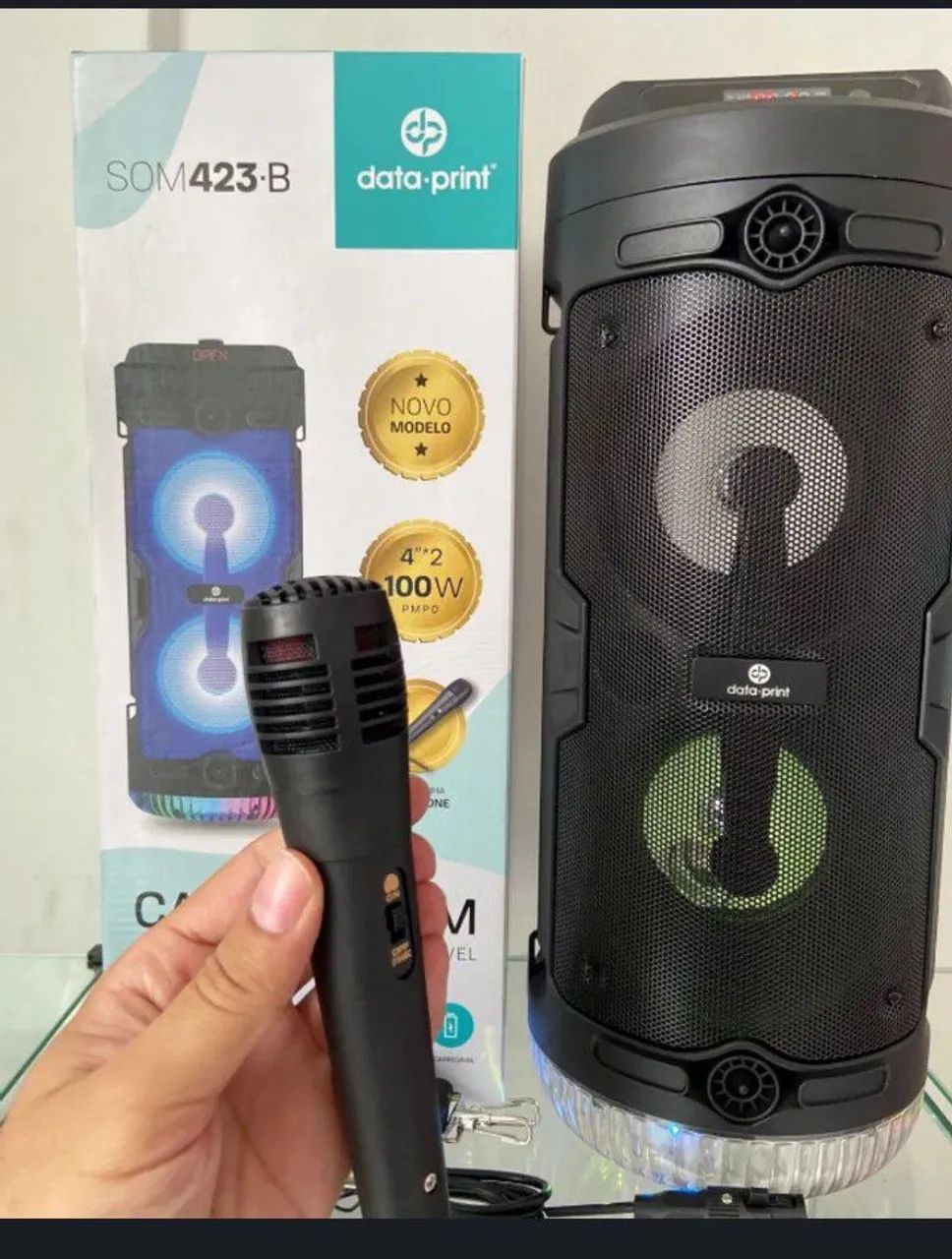 Caixa de som Bluetooth led