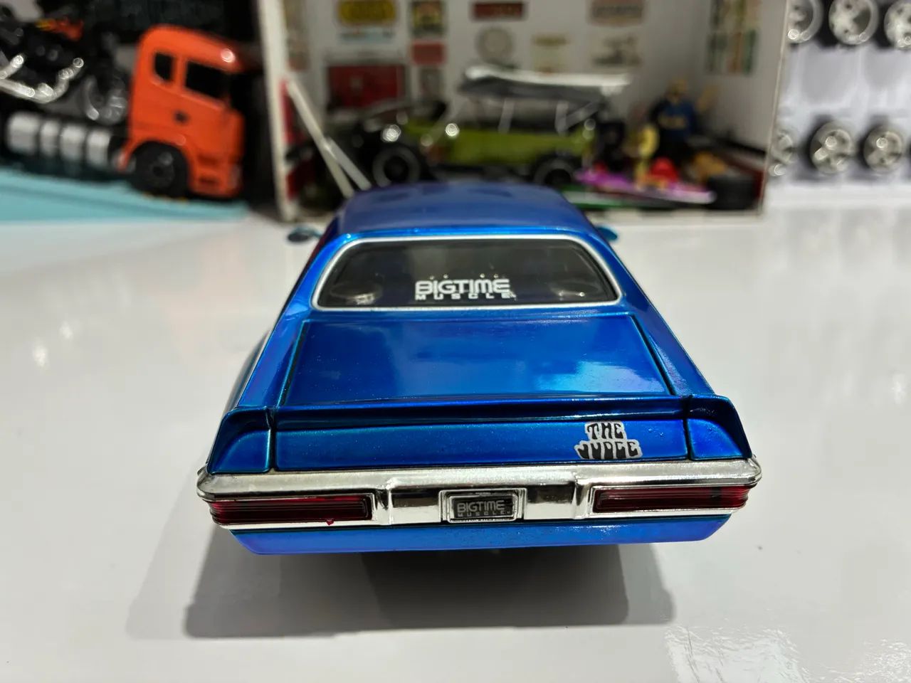 Miniatura Pontiac Gto 71 azul  - Foto 4