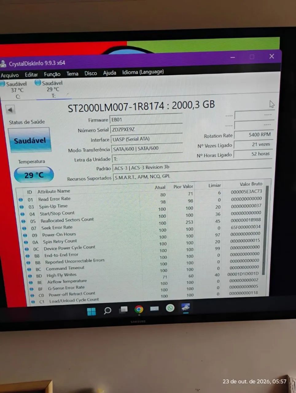 HD Seagate 2tb