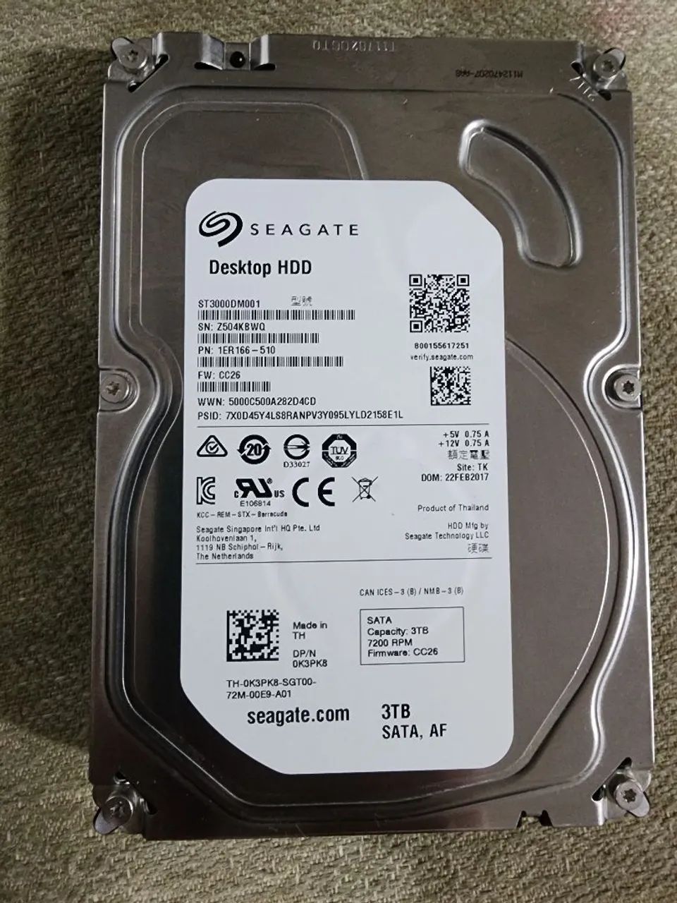 Seagate Desktop HDD 3.5" 3TB (3000GB)